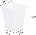 YESON White Popcorn Boxes Mini Paper Popcorn Box for Party,Pack of 36