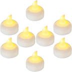 24pcs Warm White Flameless Waterproof LED Floating Candles,Battery Powered Outdoor Waterproof Flashing Tea lamp Voting Candle for Aquatic Ambiance - Wedding, Party, Spa