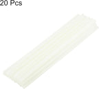 uxcell 20pcs Hot Glue Sticks for Glue Gun 7mm/0.27-inch x 8-inch Mini Hot Melt Adhesive Glue Stick Glitter White