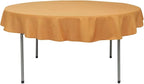Efavormart Round Tablecloth, 70 Inch Stain & Wrinkle Resistant Washable Table Cloth, Decorative Polyester Fabric Table Cover for Banquet, Wedding, Dining- Gold