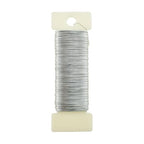 HAHIYO 26Gauge Silver Wire - 1 Roll, 38 Yards (115 Feet) Flexible Floral Wire for Crafts, Christmas Wreaths, Tree & Flower Arrangement, Wedding DIY