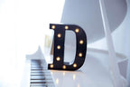 Foaky Black LED Marquee Number Lights Sign Light Up Marquee Number Lights Sign for Night Light Wedding Birthday Party Battery Powered Christmas Lamp Home Bar Decoration