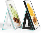 ABS Plastic Sign Holder，Menu Displays L Shape Sign Stand Vertical/Horizontal Use (White A3 297×420mm/11.69×16.54inches)