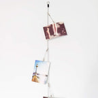 Wall Hanging Photo Display, DIY Picture Photo Frame String with 12 Clips for Hanging Photos Notes and Artworks (Adjustable Alligatory Clip)