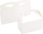 Xxcxpark 24 PCS White Gift Boxes 6.2x3.5x3.5 inches, Party Favor Kraft Paper Gift Packaging Box with Lid for DIY Crafting, Cube, Cupcake, Kraft Present Boxes for Birthday, Wedding