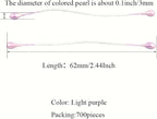 HAHIYO 700Pcs 3mm Light Purple Pearl Double Head Flower Stamen - Artificial Pistil for Floral Making, Scrapbook Decoration