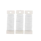 HAHIYO 26Gauge White Metal Floral Wire - 3 Rolls, 115 Yards (345 Feet) - Flexible Paddle Wire for Crafts, Christmas Wreaths, Tree & Flower Arrangement