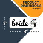 Magnet Me Up Bride Magnet Decal, 3x8 Inches Heavy Duty Automotive Magnet for Car Truck SUV