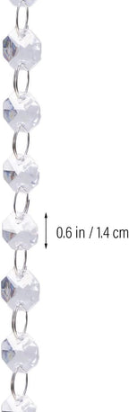 16 Feet Crystal Acrylic Gems Bead Garland Strands Manzanita Crystals Tree Garlands Christmas Decoration