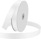 1" Wide x 100 Yards Single Face Polyester Satin Ribbon, Satin Ribbon for Crafts, Gift, Hair Bows, Wedding Party Decoration, Bow Making & Other Projects (White)
