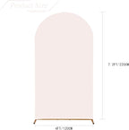 bricia Wedding Arch Backdrop Stand Cover, 7.2FT Double Sided Stretchy Arch Cover Fitted Wedding Birthday Party Banquet Decoration (Blush Pink 86.4''Lx48''W)