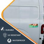 Magnet Me Up Custom 8x3 Inch Rectangle Magnet, Customizable for Businesses, Advertising, Personal Use, Gifts, Choose Your Text, Upload Image, Magnetic Vinyl for Vehicles and Any Magnetic Surface