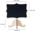 Reusable 20 Pcs Mini Chalkboard Signs with Easel Stand for Food Labels, Weddings, Birthday Parties, Message Board Signs and Event Decorations,Include 12 Colors Water-Based Chalks