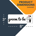 Magnet Me Up Groom to Be Magnet Decal, 3x8 Inches Heavy Duty Automotive Magnet for Car Truck SUV