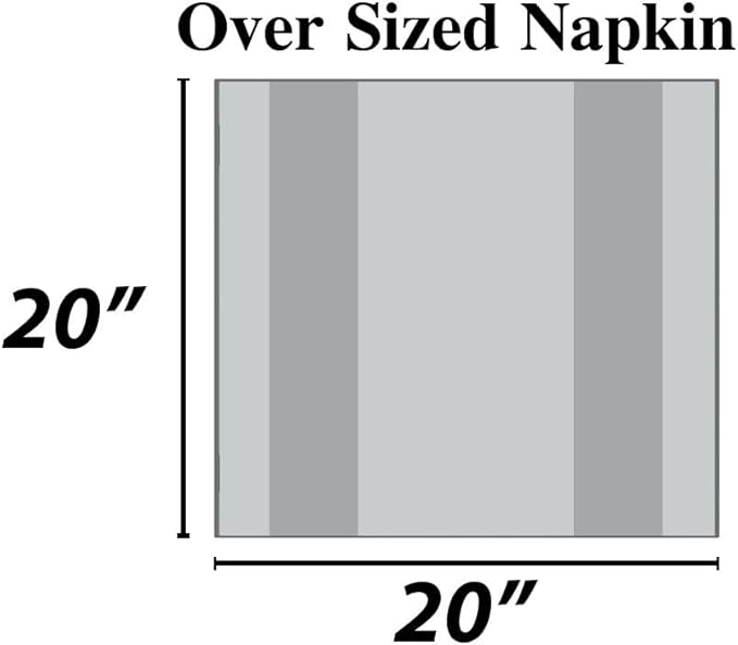 Urban Villa Dinner Napkins Black White Chambray Cloth Napkins (Set of 12) Oversized 20x20 Inches100% Cotton Slub Premium Quality Soft Durable Mitered Corners Reusable Washable Everyday Use Napkins