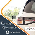 Magnet Me Up Just Married Magnet Decal, 3x8 Inches Heavy Duty Automotive Magnet for Car Truck SUV