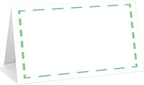 25 Pack Green Lines Place Cards, Editable Name Cards for Table Setting, Tent Cards Food Label for Dinner Party, Bridal Shower, Wedding, Baby Shower and Events -T20