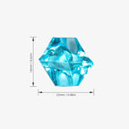 250 PCS Blue Fake Ice,0.62x0.86 Inch,1.1 lbs Acrylic Crystal Gemstones for Decoration, Photography, Vase Filling, and Parties,Non-Toxic and Reusable