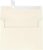 LUXPaper A7 Invitation Envelopes | Peel & Press | 5 1/4" x 7 1/4" | Natural Linen | 80lb. Text | 50 Qty