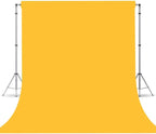 Yellow Photo Backdrop, Photo Booth Portrait Photography Backdrops, Studio Yellow Backdrop for Photoshoot Streaming Video Shooting 6x9ft