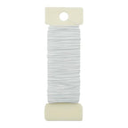 HAHIYO 26Gauge White Metal Floral Wire - 1 Roll, 38 Yards (115 Feet) - Flexible Paddle Wire for Crafts, Christmas Wreaths, Tree & Flower Arrangement