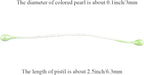 HAHIYO 700Pcs 3mm Light Green Pearl Double Head Flower Stamen Pistil Hand-Made Artificial Flower Pistil para Flore Pearlized Floral Stamen Flower Pollen Stamen for Flower Making Scrapbook Decoration
