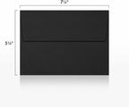 LUXPaper A7 Invitation Envelopes | Peel & Press | 5 1/4" x 7 1/4" | Black Linen | 80lb. Text | 1,000 Qty