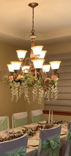 Peony Flower Garland, Rose Flower Swag, 6' Wedding Arch Flowers for Wedding Decor Home Table Runner Mantle Party Decor (Champagne Peony Garland)