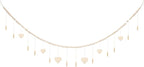 joycraft 5Ft Photo Banner with Clips, Photo Garland with Wooden Beads, Photo Clip String, Boho Photo Display for Bedroom, Office, Dorm, and Party Decor(11Pcs Clips + 6Pcs Wooden Heart Tags)