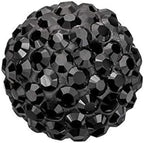 100pcs Adabele Grade A Suncatcher Crystal Rhinestone Pave Loose Beads 8mm Jet Black Polymer Clay Disco Ball Spacers Compatible with Shamballa All Craft Jewelry Making DB8-23