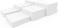 PecMuikee Buffet Risers, Food Risers for Buffet Table, Display Stand Shelf for Catering Dessert Collectibles Jewelry Figures Show, Acrylic Cube Display Nesting Risers with Hollow Bottoms 6PCS 8"9"10"