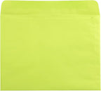 JAM PAPER 9 x 12 Booklet Colored Envelopes - Ultra Lime Green - Bulk 500/Box