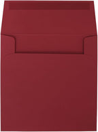 LUXPaper Square Invitation Envelopes | Peel & Press | 5" x 5" | Holiday Red | 60lb. Text | 50 Qty