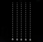 Crystal Beaded String Clear Glass Beads Garland Strands Hanging Wedding Arch Decor Curtain Chandelier Christmas Tree Ornaments Door String Beaded Drapes Decoration Accessories(3.3 Feet 5pcs)