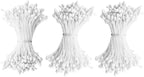 HAHIYO 700Pcs 3mm White Matte Double Head Flower Stamen Pistil for Flower Making Scrapbook Decoration - Handmade Artificial Flowers Pistil Matt-Like Floral Stamens Flowers Pollen Stamen