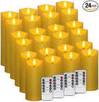 24 Packs of flameless LED Candles with timers and Flashing Battery Operation for Halloween, Christmas and Wedding decoration96 (24pack)