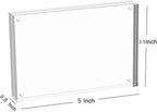 Magicool Premium Acrylic Photo Frame- Magnet Photo Frame -Double Sied Thick Desktop Frames (3.5x5 5 pack)
