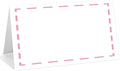 25 Pack Pink Lines Border Place Cards, Editable Name Cards for Table Setting, Tent Cards Food Label for Dinner Party, Bridal Shower, Wedding, Baby Shower and Events -T40