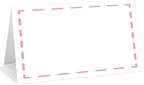 25 Pack Pink Lines Border Place Cards, Editable Name Cards for Table Setting, Tent Cards Food Label for Dinner Party, Bridal Shower, Wedding, Baby Shower and Events -T40