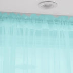 Window Lake Blue Sheer Curtains 63 Inches Long 2 Panels Sheer Curtain Basic Rod Pocket Panel for Bedroom Children Living Room Yard Kitchen (Lake Blue, 52" W x 63" L | 2 pcs)