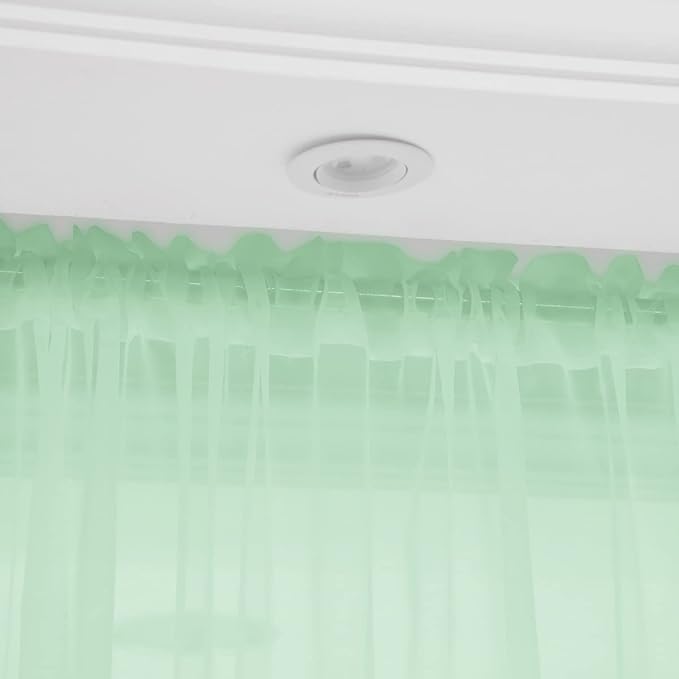 Window Light Green Sheer Curtains 72 Inches Long 2 Panels Sheer Curtain Basic Rod Pocket Panel for Bedroom Children Living Room Yard Kitchen (Light Green, 52" W x 72" L | 2 pcs)