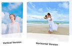 1Pack Acrylic Picture Frame,5x7 Clear Double Sided Photo Frame,Magnetic Photo Frames Desktop Display Family Baby Friends or Pet Dog Picture with Support Stand and Gift Boxes