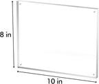8x10 Acrylic Picture Frame 3 Pack, Clear Freestanding Double Sided Frameless Magnetic Photo Frames, Desktop Display Decor Gift