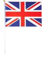 UK Flag British Flag, Small Mini Handheld UK Flags on Stick, Ideal for Party Parades Sports Events Patriotic Festival Decorations