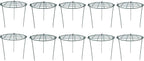 12 x 16 inch Poeny Cage Grow Through Grid Plant Brace Flower Support Rings, Pack of 10 Round Metal Plant Stakes Rings, Strong Large Garden Supports for Flowers, Peonies, Rose, Lily