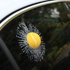 Car 3D elf Ball car Sticker, car Window Funny Creative Decorative Sticker(18cmx18cmx3cm) (Yellow Tennis Ball)