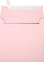 LUXPaper Square Invitation Envelopes | Peel & Press | 6 1/2" x 6 1/2" | Candy Pink | 80lb. Text | 50 Qty
