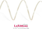 LaRibbons Nude Satin Ribbon 1/8 Inch 100 Yards Thin Luxury Double Faced Ivory Silk Ribbon for Flower Bouquet Crafts Gift Wrapping Wedding Bow Christmas Decoration