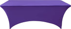 10-Pack 6ft Spandex Table Covers for Rectangle Standard Folding Tables - Wrinkle Resistant Stretch Tablecloths - Ultimate Fitted Table Protector for Parties, Banquet, Wedding