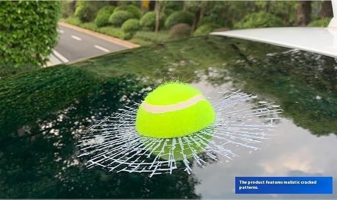 Car 3D elf Ball car Sticker, car Window Funny Creative Decorative Sticker(18cmx18cmx3cm) (White Football)